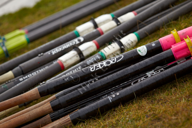 blades, oars, pile, slant, diagonal, colour, white, pink, green, rowing, equipment, sport