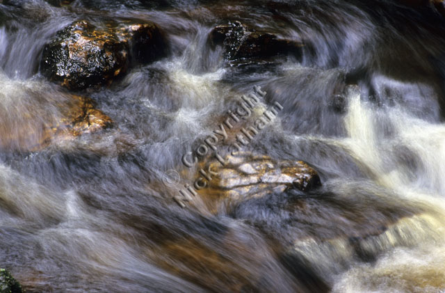 water flow river stream brook burn rock smooth rush peat brown erosion time
