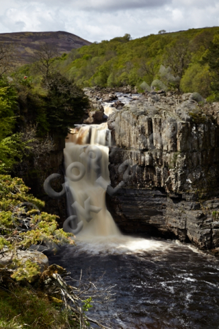 waterfall whin sill rock water flow sun tree outdoor explore adventure River Tees gorge